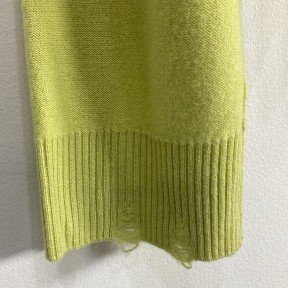 Hudson Crew Neck Sweater Wool Cashmere Lime Collection Women's XXL - Picture 4 of 12